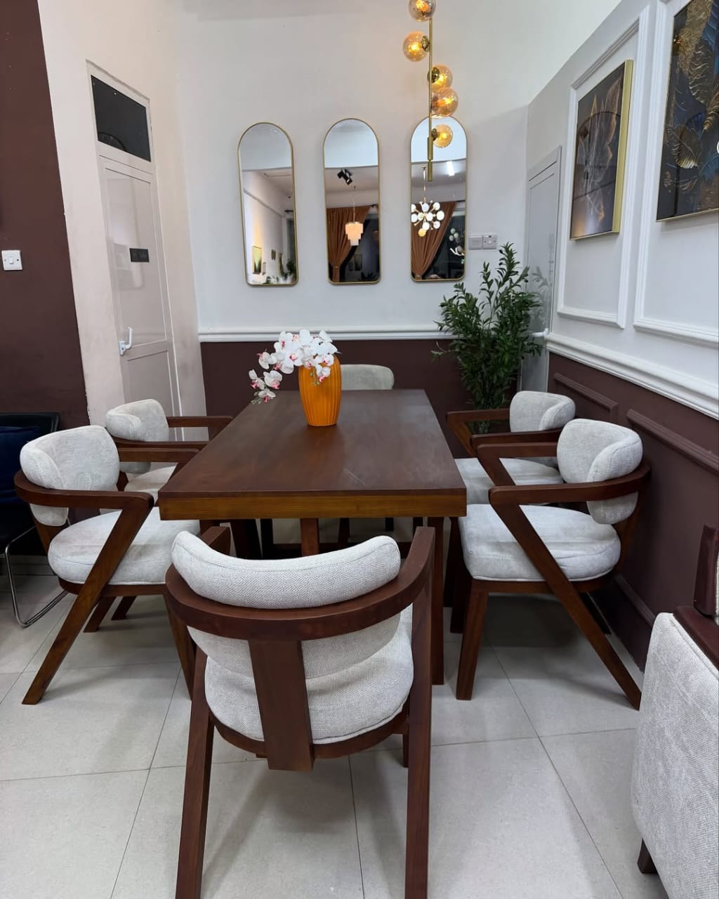 Solid Teak Extendable Dining Set